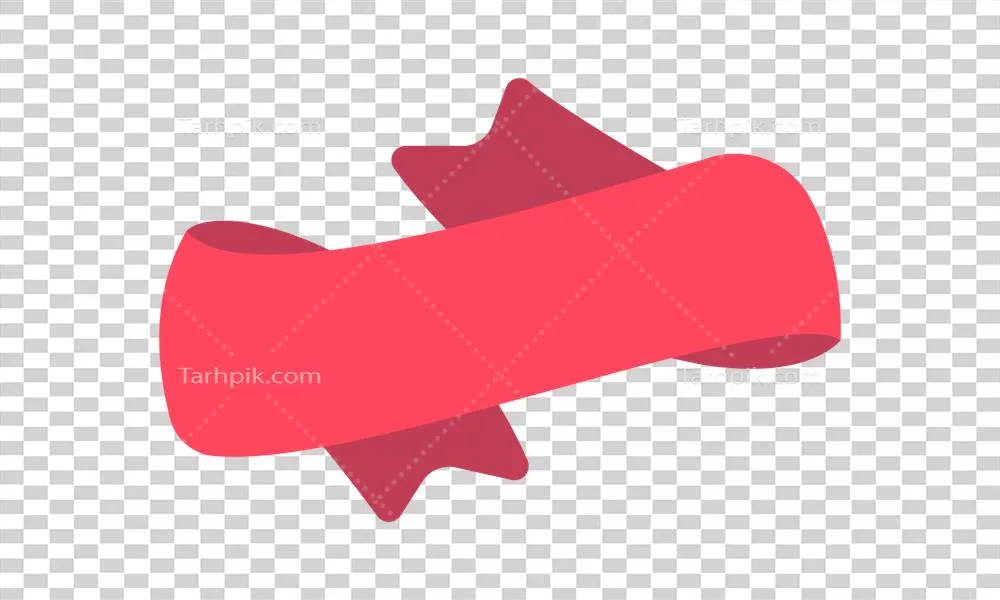 ریبان قرمز تزیینی در حال تکان خوردن برای زیباسازی قاب متن زیبا