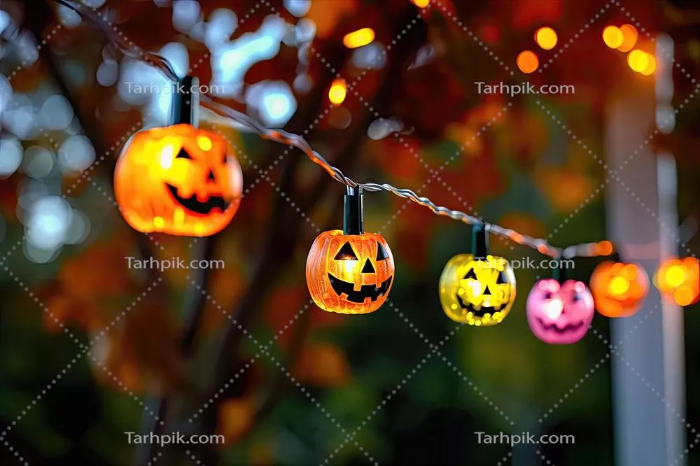 دکوراسیون کدو تنبل درخشان با لبخندی درخشان برای هالووین با هوش مصنوعی تولیدی