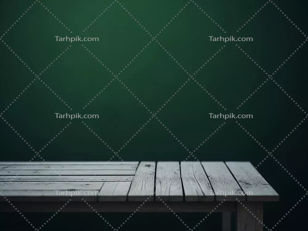 میز چوبی با پس زمینه سفید بلورین و نمایش محصول با کیفیت بالا 8K و FHD
