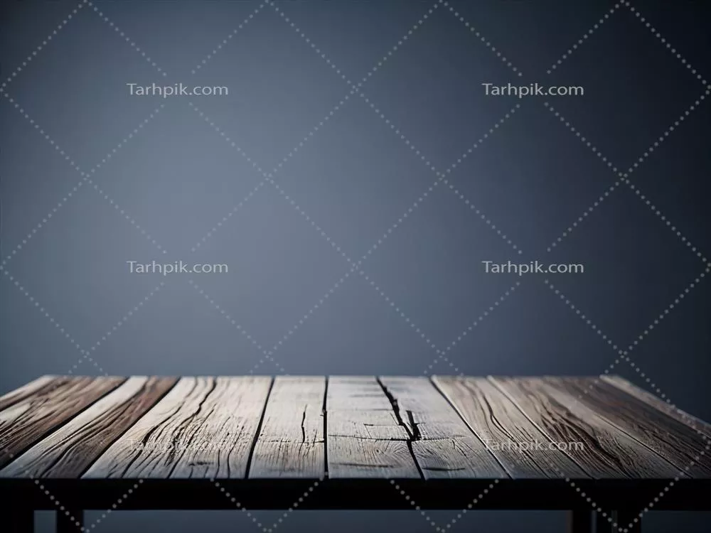 میز چوبی با پس زمینه سفید و کمی تار، نمایش محصول با کیفیت بالا به صورت 8K و FHD