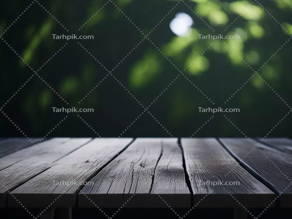 میز چوبی با پس زمینه سفید گرمسیری - تصویر باکیفیت 8K و HD برای نمایش محصولات