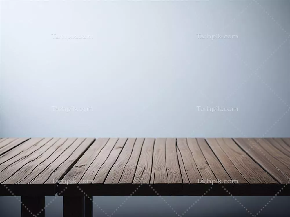 تخته چوبی با پس‌زمینه سفید گرمسیری و نمایش محصول با کیفیت ۸K