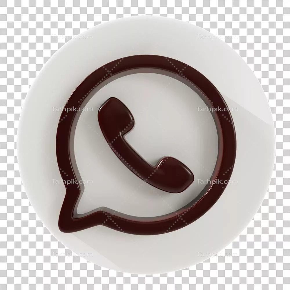 رندر سه‌بعدی آیکون تلفن برای استفاده در طراحی گرافیکی و اپلیکیشن‌ها