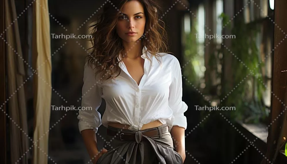 مرد خوشحال و با اعتماد به نفس در شهر روشن با نگاهی به دوربین