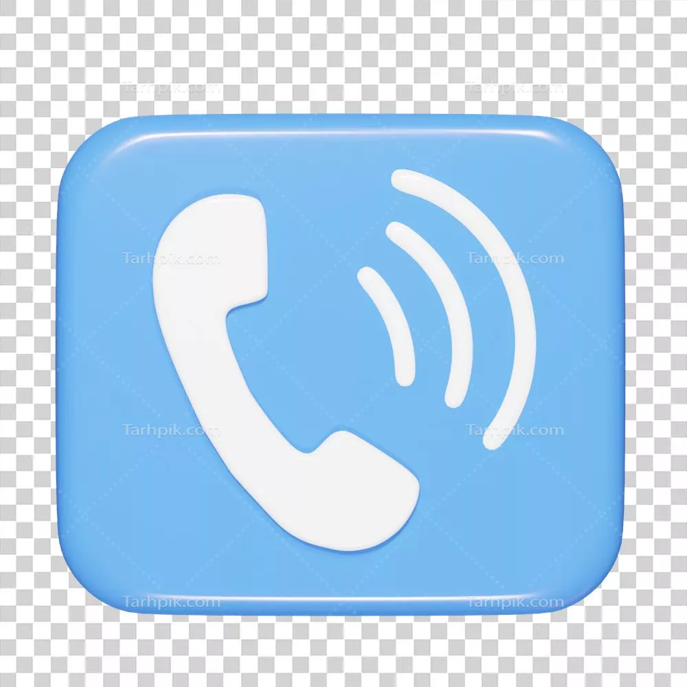 رندر سه بعدی آیکون گوشی با طرح شفاف به عنوان عنصر طراحی