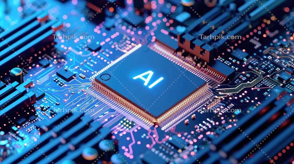 متن های تولید شده توسط هوش مصنوعی بر روی پس زمینه دیجیتال جالب و جذاب