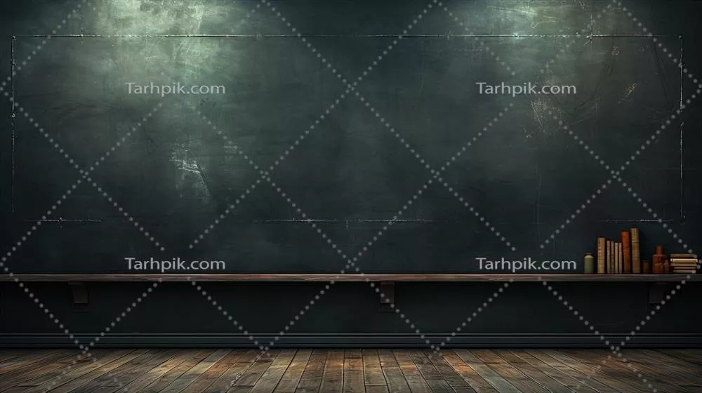 تختهسیاه چوبی خالی بر روی دیوار با فضای خالی برای نگارش در مفهوم آموزش