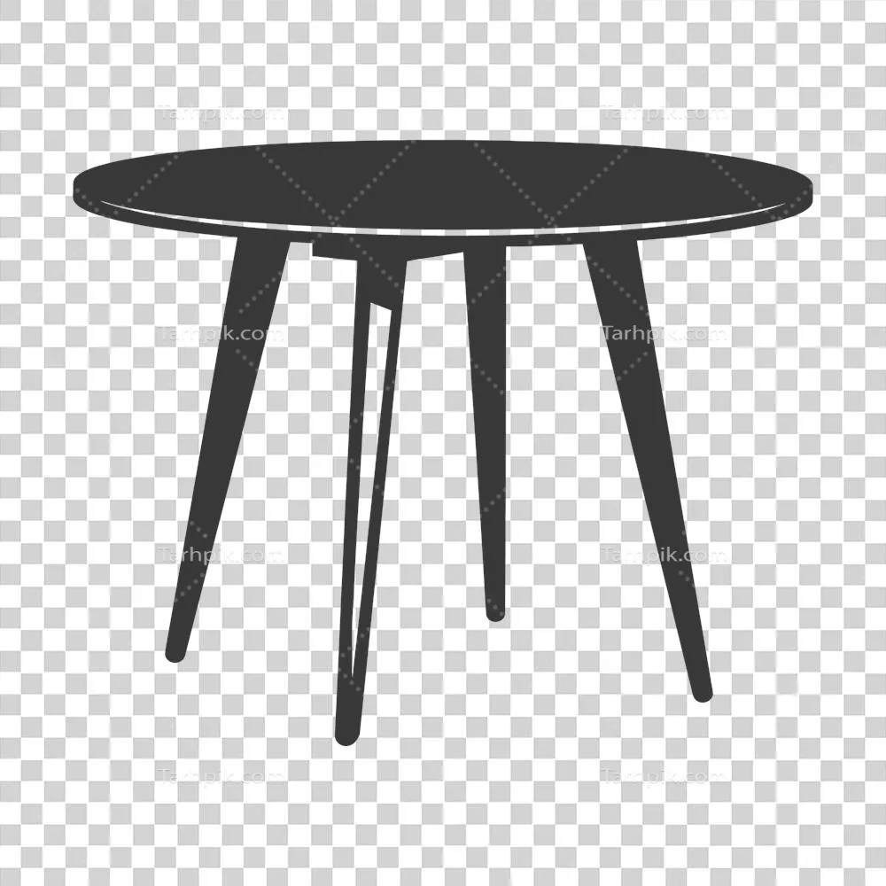 سایهای هوش مصنوعی از میز اسکاندیناوی با رنگ سیاه و طراحی منحصربهفرد