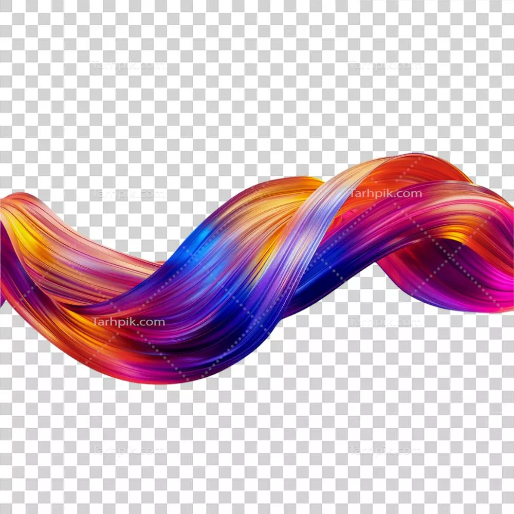 زمینه رنگارنگ دورشته‌ای پیچ‌خورده تولیدشده توسط هوش مصنوعی