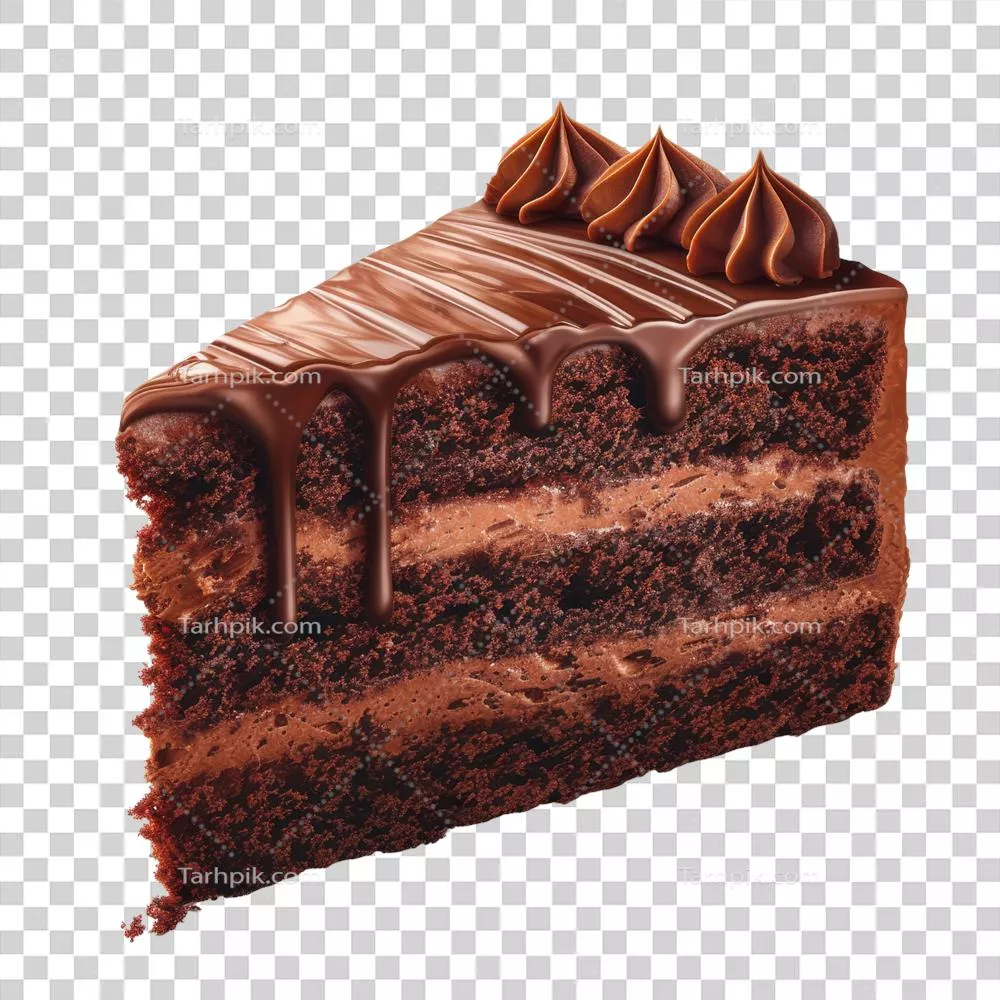 کیک شکلاتی خوشمزه با شکلات ذوب شده؛ مناسب برای تبلیغات و منوهای دسر