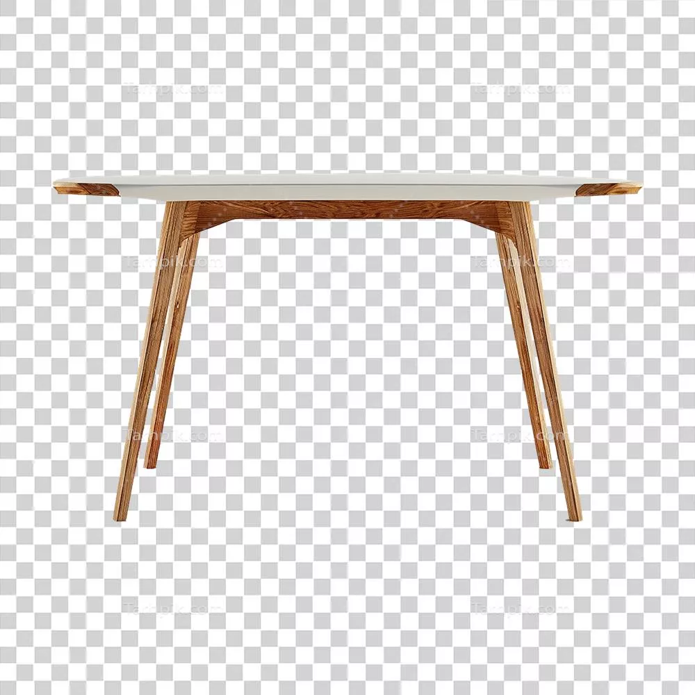 میز مدرن تولید شده با هوش مصنوعی بر روی پس زمینه شفاف و ایزوله