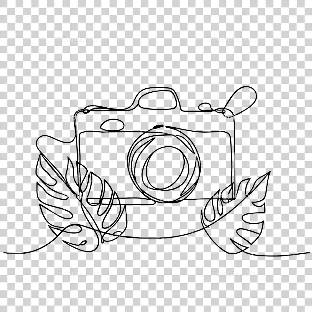 طراحی لوگوی مینیمالیستی با دوربین اس ال آر و برگهای عجیب و غریب