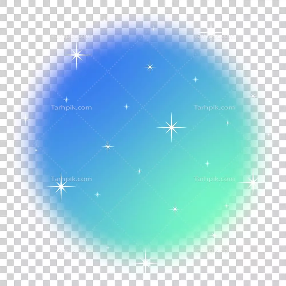 دایره‌ی گرادیان محو با ستاره‌ی درخشان در مرکز آن