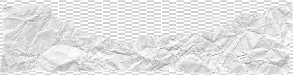تکه کاغذ سفیدی که پاره شده و چروکیده است
