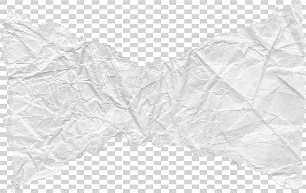 تکه کاغذ پاره و چیندار سفید رنگ با بافت خاص و زیبا
