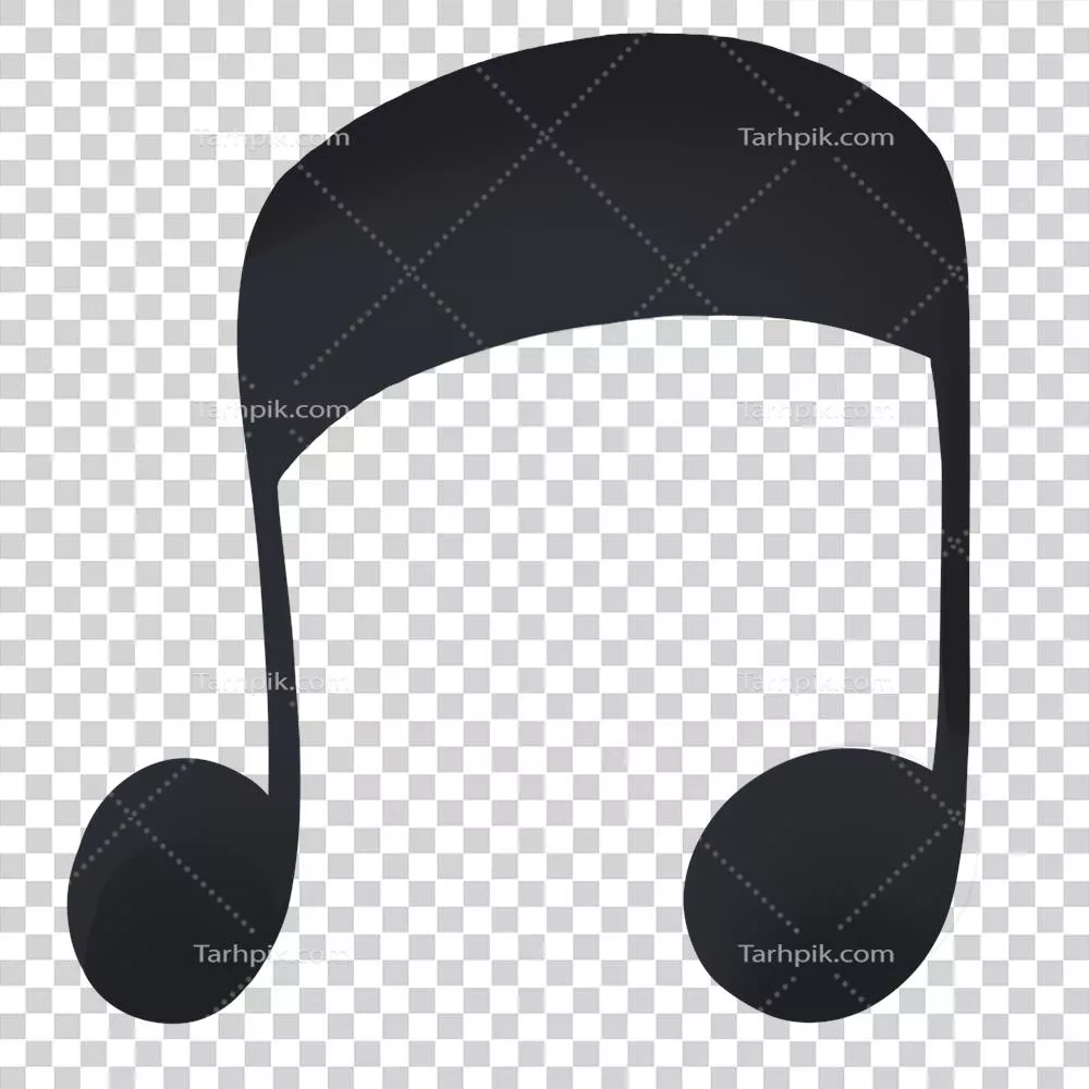 آیکون سه بعدی نت موسیقی مشکی با طراحی منحصر به فرد