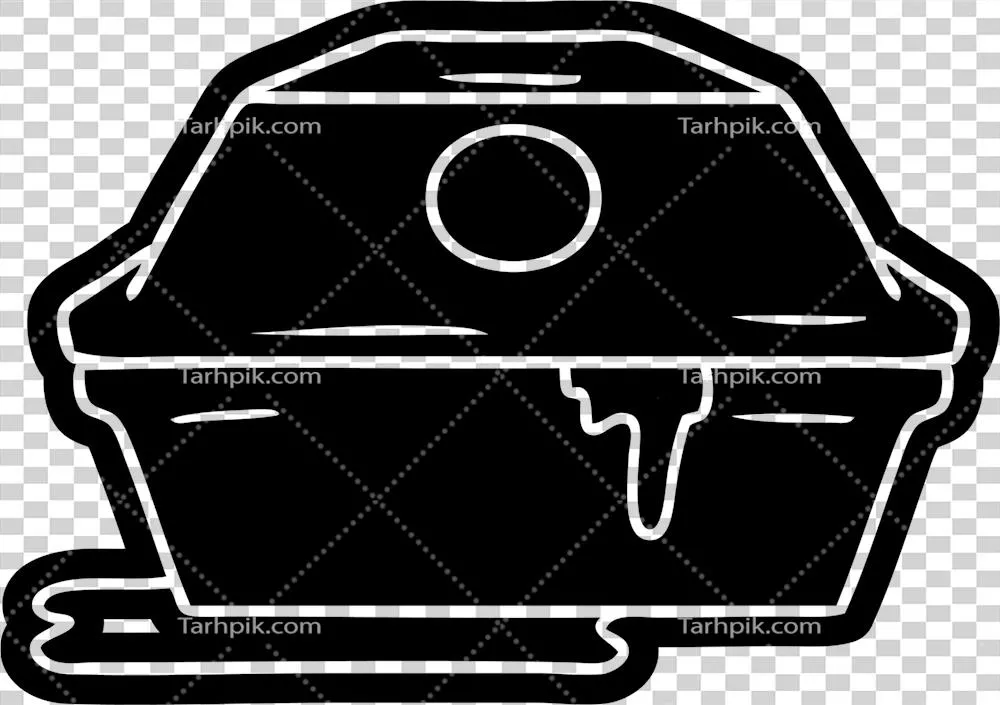 آیکون کارتونیContainer همبرگر فست فود با طراحی جذاب و رنگارنگ