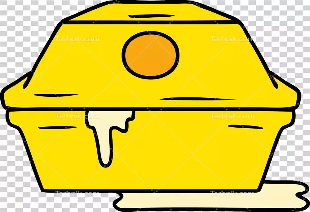 کاریکاتور دستی از ظرف برگر فست فود با نقاشی دوتایی خنده‌دار