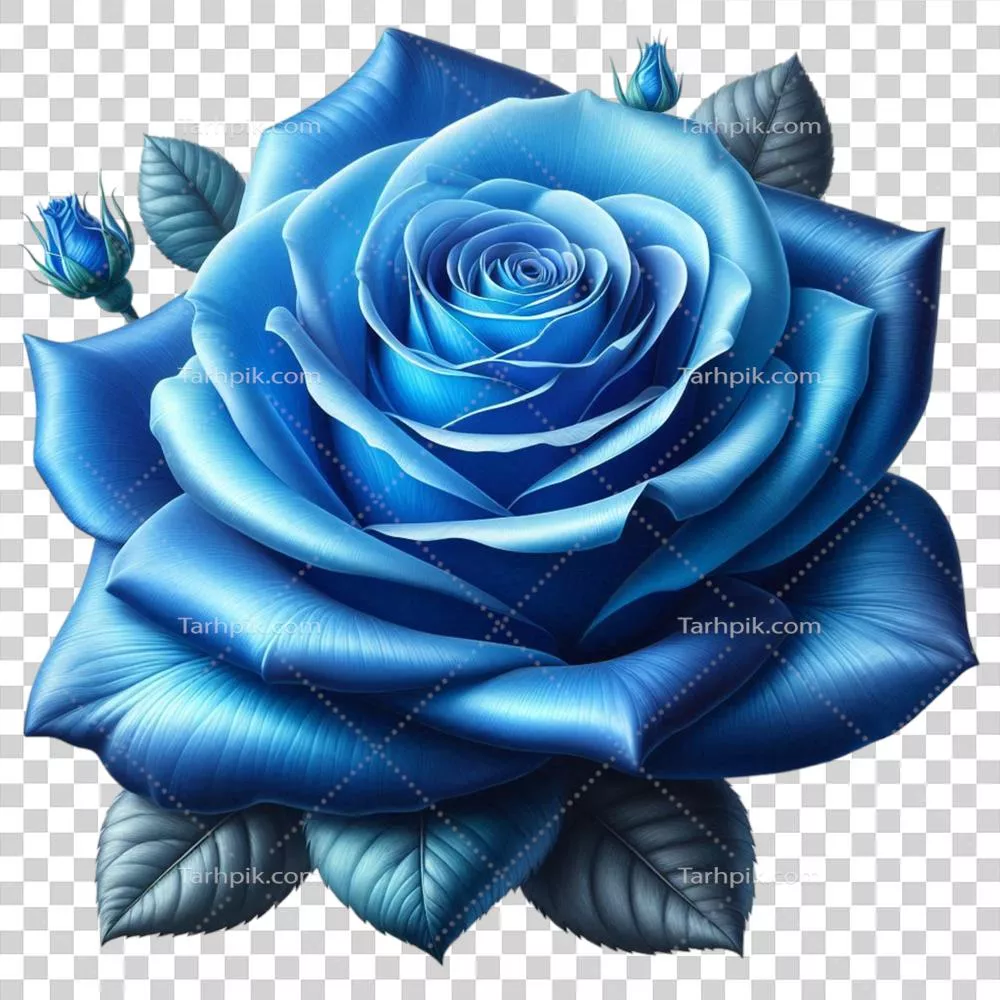 رز آبی تازه تولید شده با هوش مصنوعی - زیبایی و نوآوری در گل‌ها