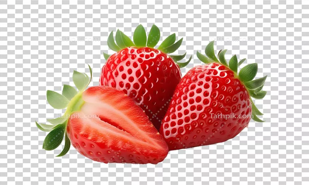 گروه توتفرنگی تازه و توتفرنگی نصفی در حالت ایزوله شده