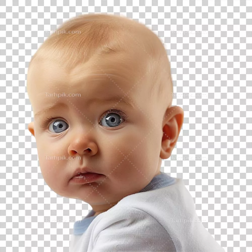 بررسی زیباترین تصاویر نوزادان در حالتی معصوم و گیج بر روی پس‌زمینه شفاف