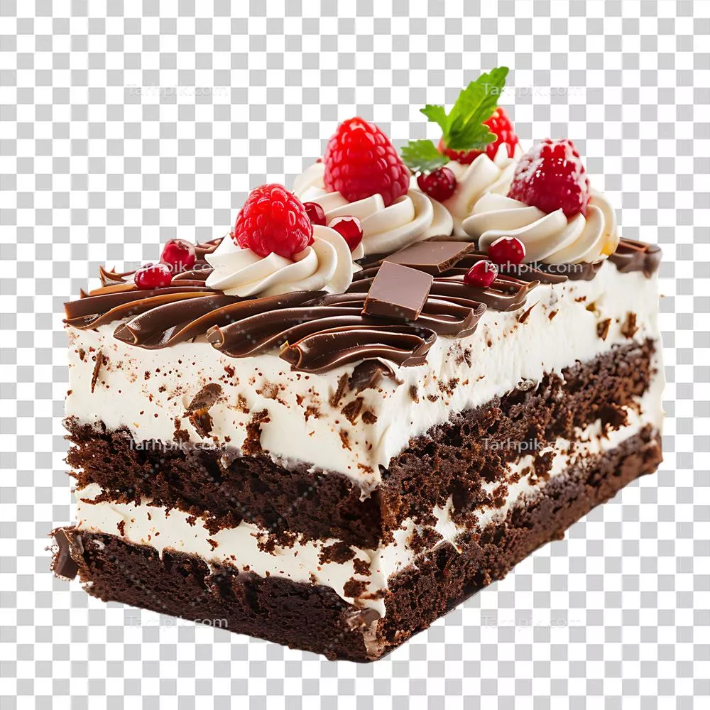 کیک خوشمزهای که با خامه تزئین شده و دعوت به لذت و جشن میکند