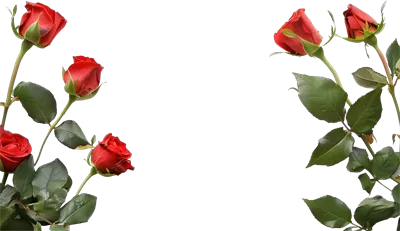 قابی زیبا با گلهای سرخ و پرچم گل رز به عنوان نقطه کانونی
