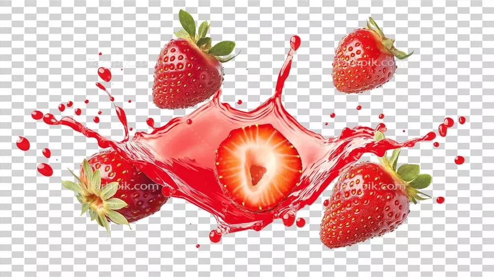توت فرنگیهای خوشمزه در یک انفجار آبدار و خوش طعم