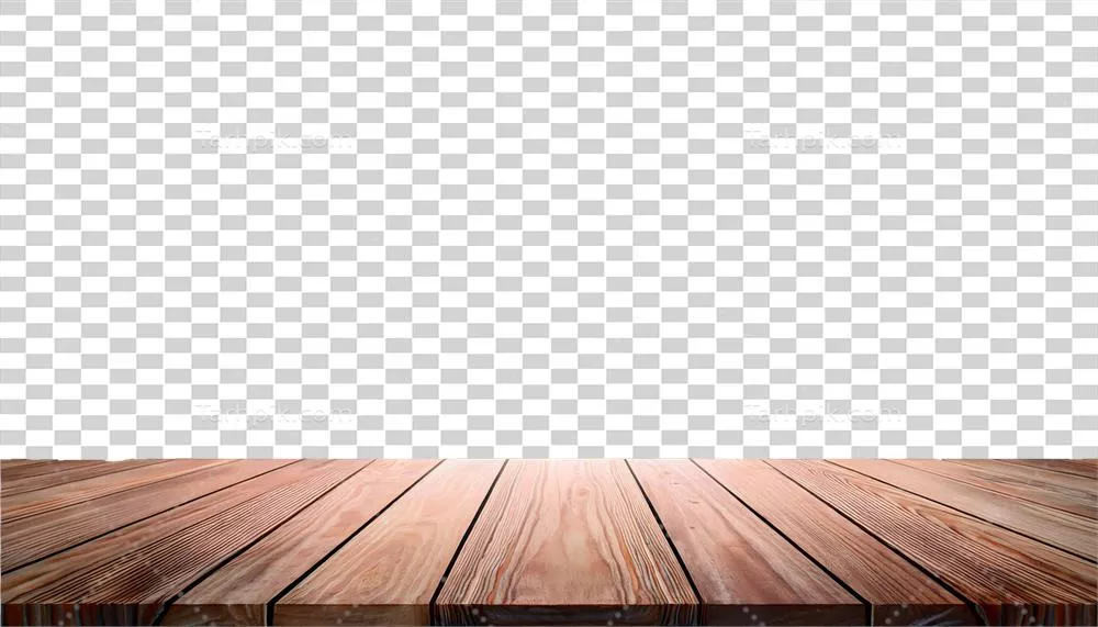 صفحه چوبی یا تخته چوبی برای نمایش محصولات با پسزمینه شفاف