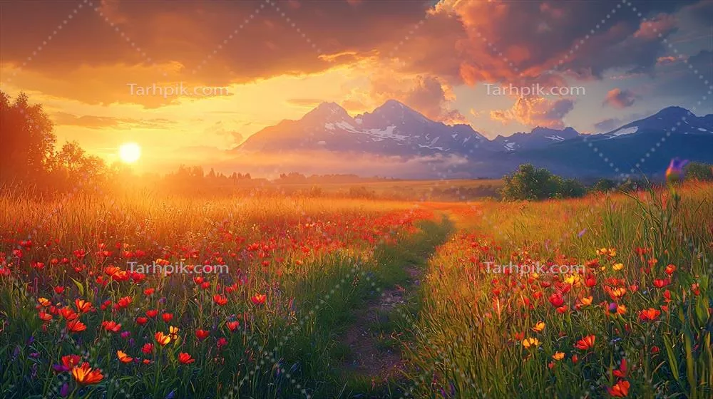 پس‌زمینه‌ای از طبیعت با وضوح بالا برای چشم‌انداز دلپذیر و حیرت‌انگیز