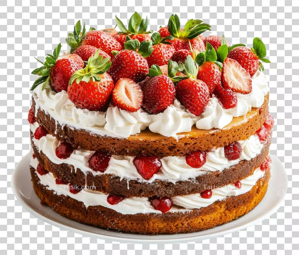 چگونه یک کیک لایهای خوشمزه با توتفرنگی و خامه درست کنیم؟
