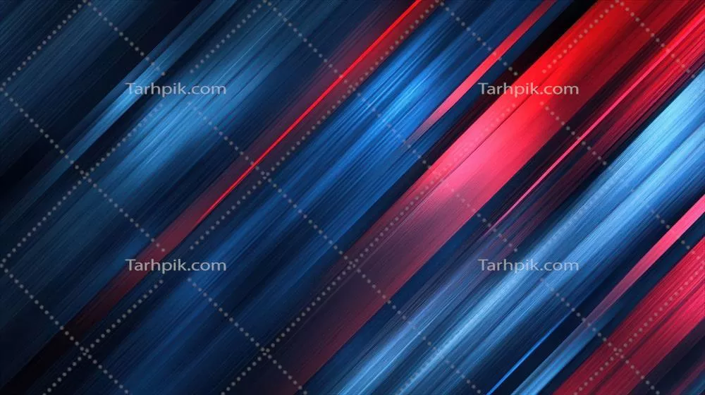 پوسته دیواری با طرح انتزاعی از نوارهای آبی، قرمز و سیاه