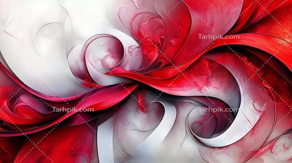 کاغذ دیواری انتزاعی با امواج پیچیده برای فضاهای با طراحی شیک و مدرن