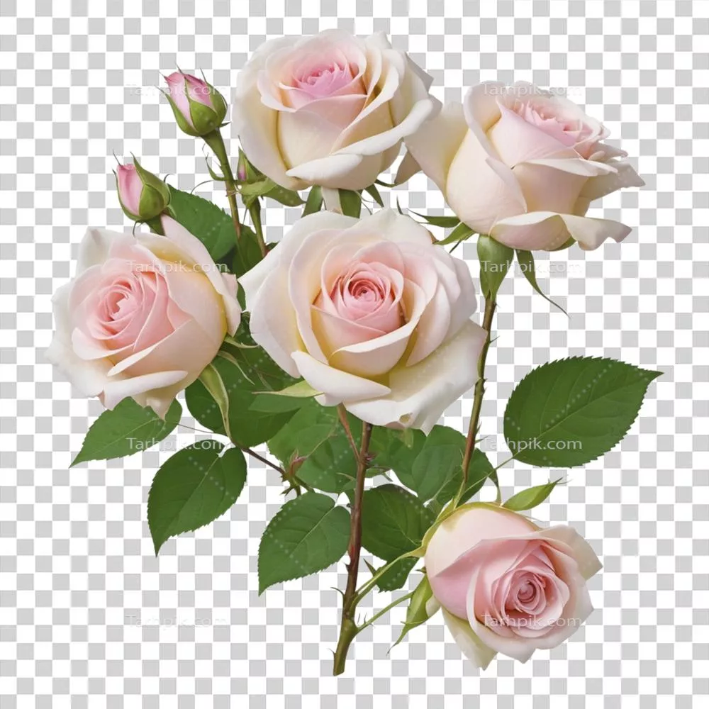 تصویر زیبای گلهای رز صورتی بر روی پسزمینه سیاه