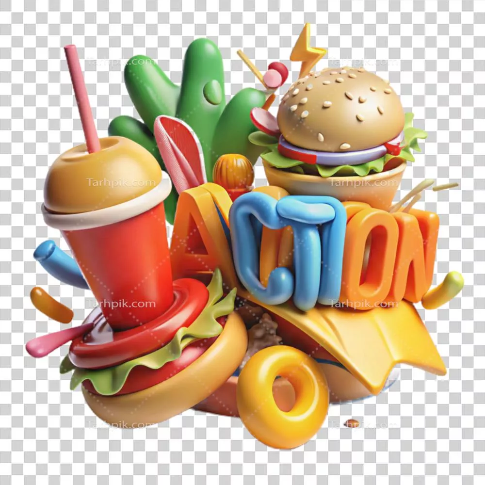 تجربه سرگرم‌کننده و هیجان‌انگیز فست فود به‌صورت کارتون سه‌بعدی