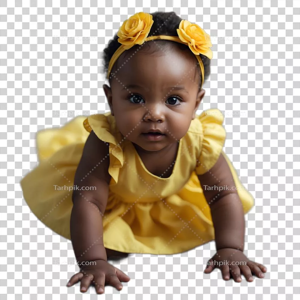 عکس های بامزه نوزاد در لباس زرد: منبعی عالی برای محصولات نوزاد