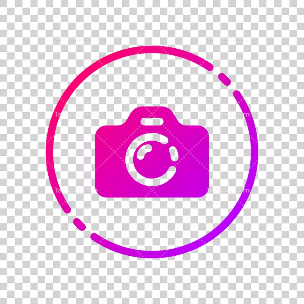 طراحی و illustration آیکون دوربین با سبک گرادیانت مناسب برای طراحی UI موبایل و وب