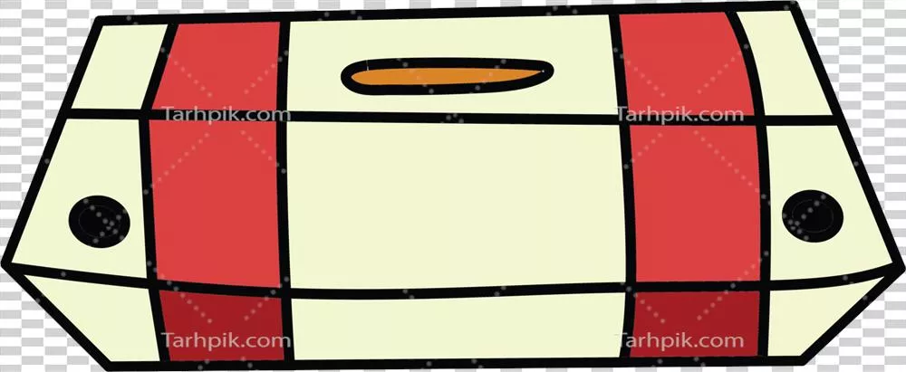 طراحی جعبه فست فود کارتون منحصر به فرد با رنگ های کرم و قرمز برای طراحی آیکون و تصویر منو