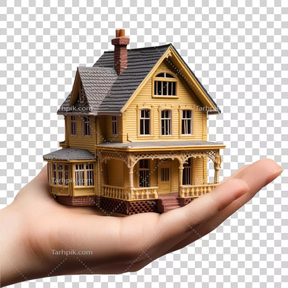 مدل خانهی دقیق با نمایش مهارت و ویژگیهای طراحی در دستان کاربر