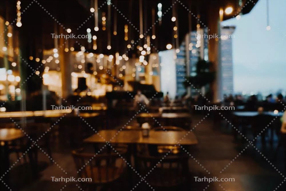 پسزمینهی انتزاعی و تار شبانه برای بار و رستوران