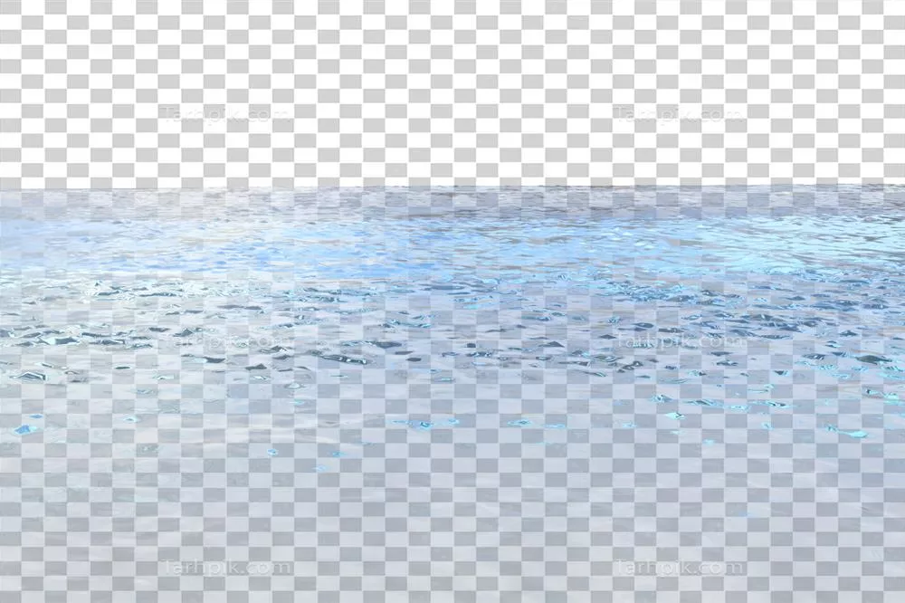 رندر سه بعدی سطح آب با امواج و ریپل های زیبا و طبیعی