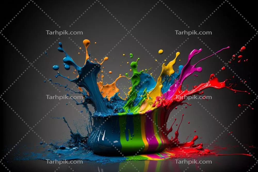 پس‌زمینه رنگی بافتی اسپش و نشت رنگ سه‌بعدی با استفاده از هوش مصنوعی