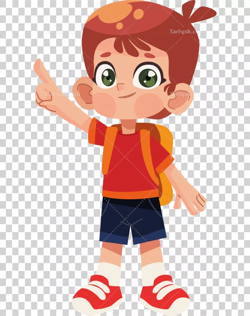 پسر بچه کوچک با موهای قرمز روشن و جذاب