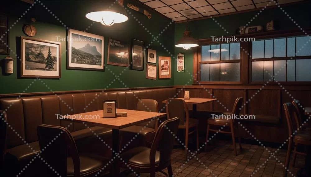 زیبایی مدرن و شیک با روشنایی آرامش بخش در اتاق خانگی به همراه طراحی صندلی چوبی تولید شده توسط هوش مصنوعی