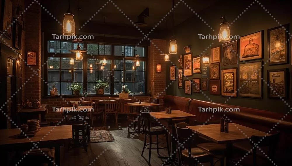 بار لوکس مدرن در ساختمان قدیمی با ویژگیهای اصالت و جذابیت در شب