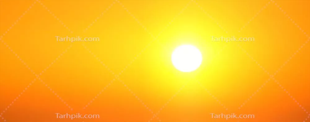 سوررئال ترین غروب آفتاب بزرگ و نارنجی در آسمان زیبا