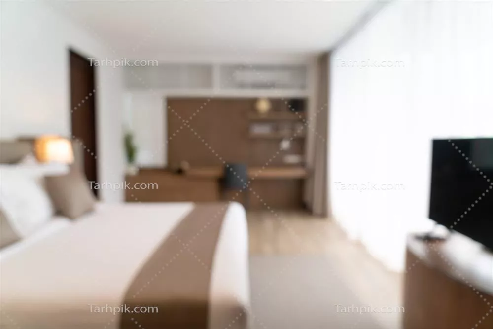 اتاق خواب لوکس با طراحی زیبا و انتزاعی به سبک مبهم و محو