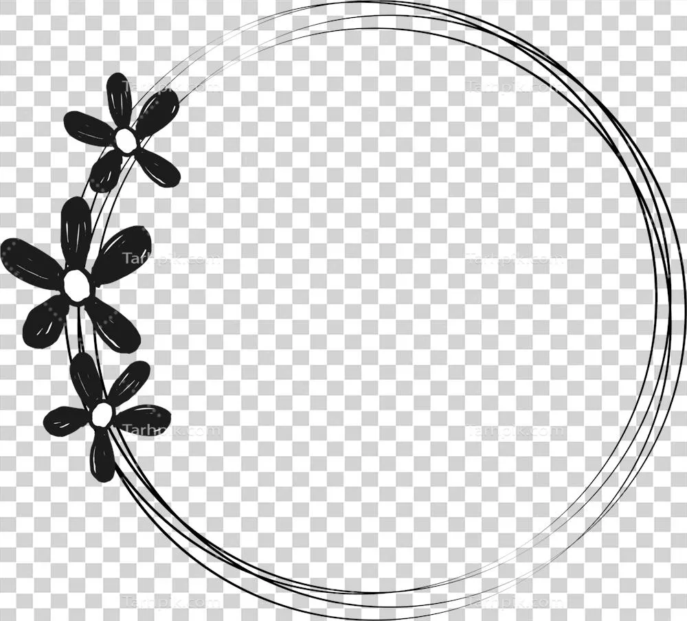 تاج گل طراحی شده با دست به سبک مینیمالیستی و دودی با گل های زیبا
