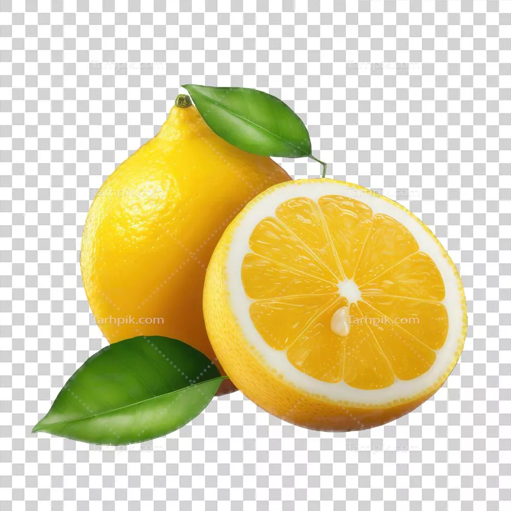 لرزش تازه لیمو تولید شده با هوش مصنوعی در زمینه شفاف