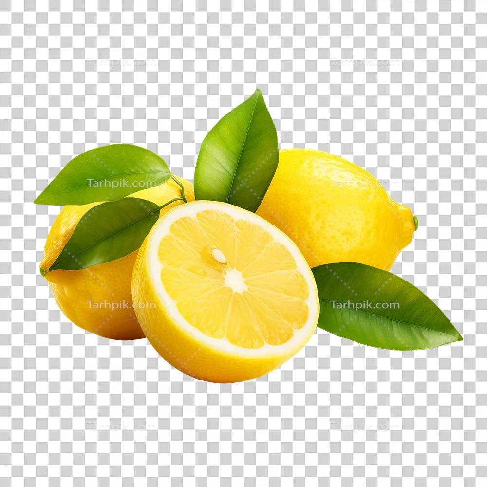 لیمو تازه تولید شده توسط هوش مصنوعی بر روی پس زمینه شفاف